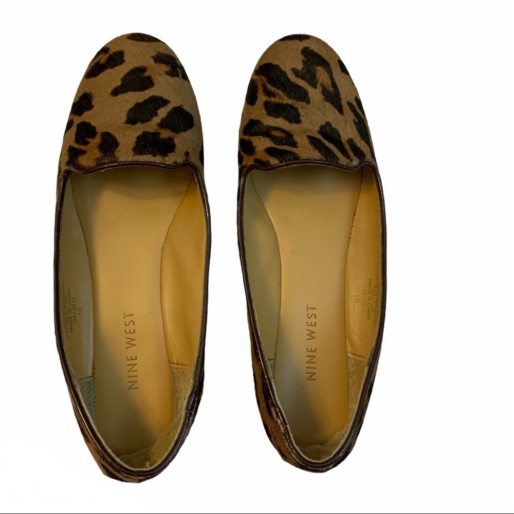 Nine West Leopard Loffer/Flat Size 5 with box